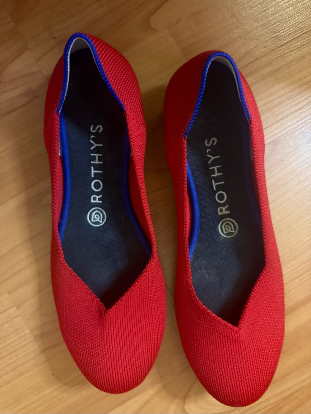 Rothy’s size 8 Red Shoes Rothy's The Point Slip On Comfort Flats
